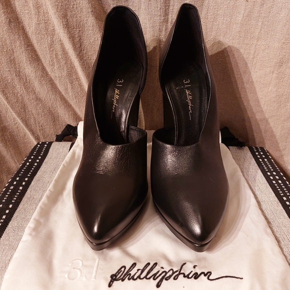 🔥Host Pick🔥3.1 Phillip Lim black leather stiletto platform pumps, EU40/9, EUC - Picture 3 of 14